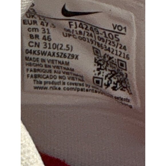 Nike Book 1 Forest Gump Cortez Sneakers White Varsity Red 13 New in Box Shoes - Picture 13 of 16